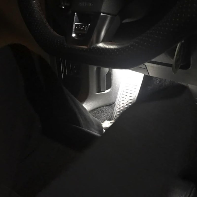 csslyzl LED Footwell Under Door Glove Box Interior Trunk Lights Compatible with VW Golf MK7 GTI Jetta MK5 MK6, OEM Replacement Error Free - 2PCS (White) - Image 5